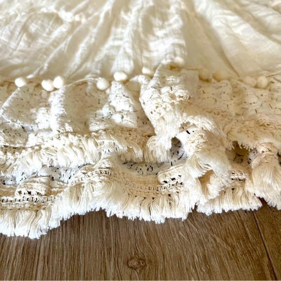 Jeune Jeunesse Cream Colored Boho Style Mini Dress Size L-XL - Picture 9 of 15